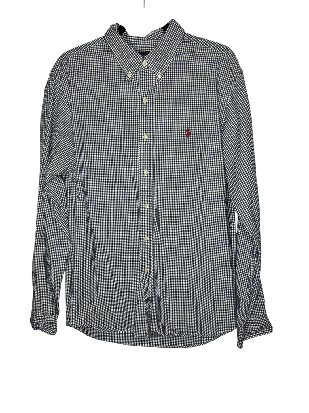 Ralph Lauren Long Sleeve Button Down Blue Check Shirt XL